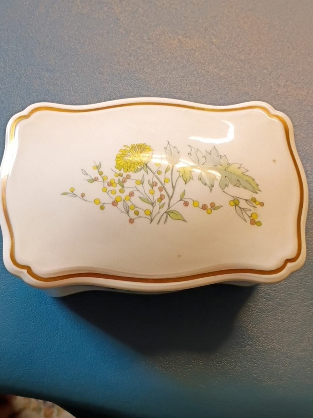 Primavera Floral Porcelain Trinket Box Vintage Richard Ginori Italy